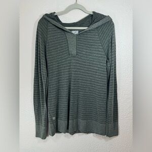 Athleta Women’s XL Woodbridge Wool Blend Fitted Stretchy Hoodie in Olive Green